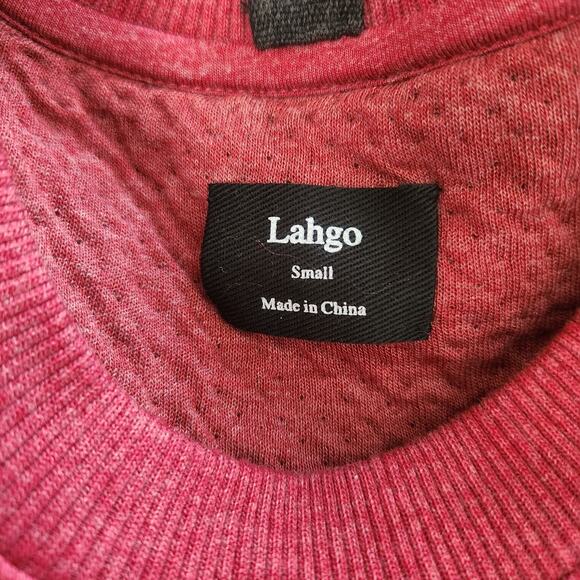 Lunya Lahgo Restore Double Faced Crew Sweatshirt Men Small Red NWOT - Picture 4 of 7